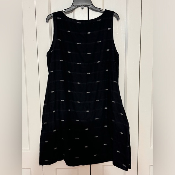 Eileen Fisher Classic Aztec Bateau Neck Nomadic Stripe Shift Dress - Picture 6 of 10